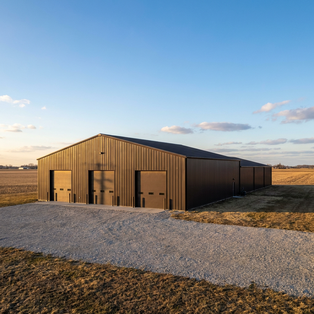 Commercial pole barn vs metal building comparison Indiana post-frame construction